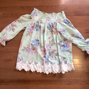 Off the shoulder floral top